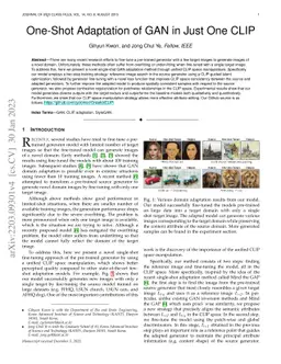 One-Shot Adaptation of GAN in Just One CLIP