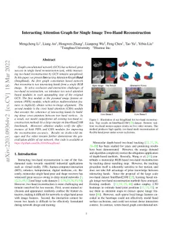 Interacting Attention Graph for Single Image Two-Hand Reconstruction