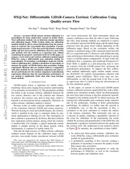 DXQ-Net: Differentiable LiDAR-Camera Extrinsic Calibration Using
  Quality-aware Flow