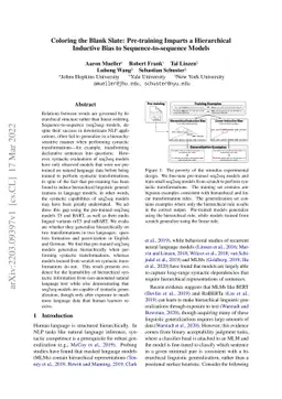 Coloring the Blank Slate: Pre-training Imparts a Hierarchical Inductive
  Bias to Sequence-to-sequence Models
