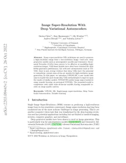Image Super-Resolution With Deep Variational Autoencoders
