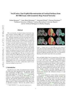 Vox2Cortex: Fast Explicit Reconstruction of Cortical Surfaces from 3D
  MRI Scans with Geometric Deep Neural Networks