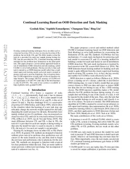 Continual Learning Based on OOD Detection and Task Masking