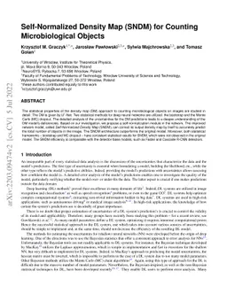 Self-Normalized Density Map (SNDM) for Counting Microbiological Objects