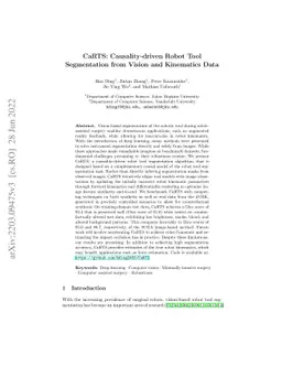CaRTS: Causality-driven Robot Tool Segmentation from Vision and
  Kinematics Data