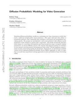 Diffusion Probabilistic Modeling for Video Generation