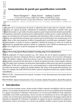 Privacy-Preserving Speech Representation Learning using Vector
  Quantization