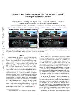DetMatch: Two Teachers are Better Than One for Joint 2D and 3D
  Semi-Supervised Object Detection
