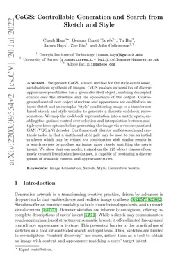 CoGS: Controllable Generation and Search from Sketch and Style