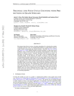Triangle and Four Cycle Counting with Predictions in Graph Streams