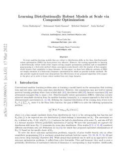 Learning Distributionally Robust Models at Scale via Composite
  Optimization