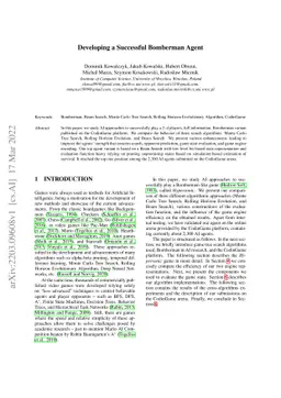 Developing a Successful Bomberman Agent