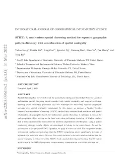 STICC: A multivariate spatial clustering method for repeated geographic
  pattern discovery with consideration of spatial contiguity