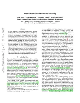 Predicate Invention for Bilevel Planning