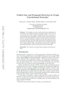 Unified Line and Paragraph Detection by Graph Convolutional Networks
