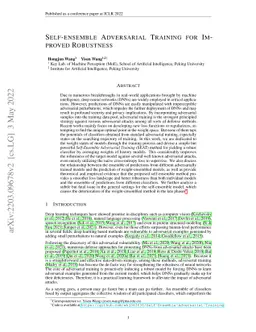 Self-Ensemble Adversarial Training for Improved Robustness