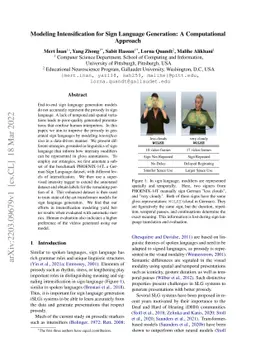 Modeling Intensification for Sign Language Generation: A Computational
  Approach