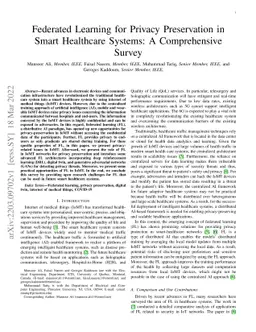 Federated Learning for Privacy Preservation in Smart Healthcare Systems:
  A Comprehensive Survey