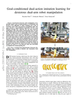 Goal-conditioned dual-action imitation learning for dexterous dual-arm robot manipulation