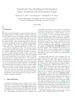 Transferable Class-Modelling for Decentralized Source Attribution of
  GAN-Generated Images