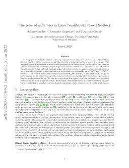 The price of unfairness in linear bandits with biased feedback