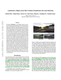 Laneformer: Object-aware Row-Column Transformers for Lane Detection