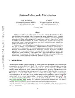 Decision-Making under Miscalibration