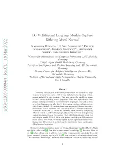 Do Multilingual Language Models Capture Differing Moral Norms?