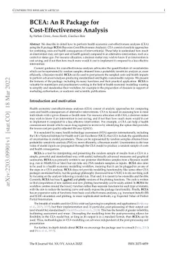 BCEA: An R Package for Cost-Effectiveness Analysis