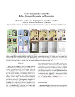 Fourier Document Restoration for Robust Document Dewarping and
  Recognition