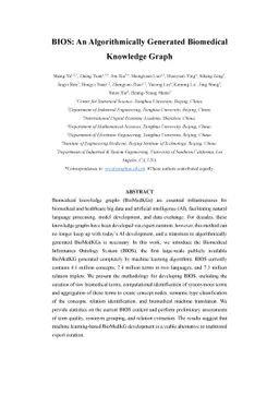 BIOS: An Algorithmically Generated Biomedical Knowledge Graph
