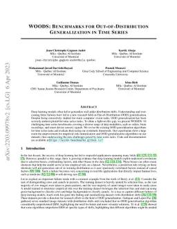 WOODS: Benchmarks for Out-of-Distribution Generalization in Time Series