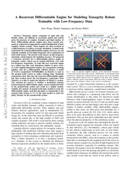 A Recurrent Differentiable Engine for Modeling Tensegrity Robots
  Trainable with Low-Frequency Data