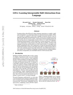 LISA: Learning Interpretable Skill Abstractions from Language