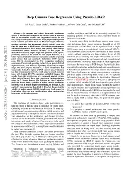 Deep Camera Pose Regression Using Pseudo-LiDAR