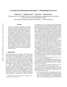 Learning Neural Hamiltonian Dynamics: A Methodological Overview