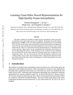 Learning Cross-Video Neural Representations for High-Quality Frame
  Interpolation