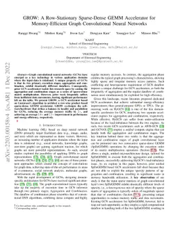 GROW: A Row-Stationary Sparse-Dense GEMM Accelerator for
  Memory-Efficient Graph Convolutional Neural Networks