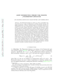 Limit distribution theory for smooth $p$-Wasserstein distances