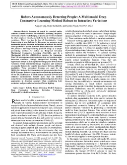 Robots Autonomously Detecting People: A Multimodal Deep Contrastive
  Learning Method Robust to Intraclass Variations