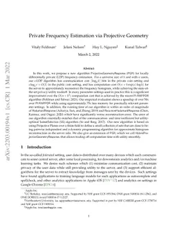 Private Frequency Estimation via Projective Geometry