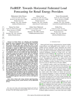 FedREP: Towards Horizontal Federated Load Forecasting for Retail Energy
  Providers