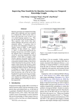 Improving Time Sensitivity for Question Answering over Temporal
  Knowledge Graphs