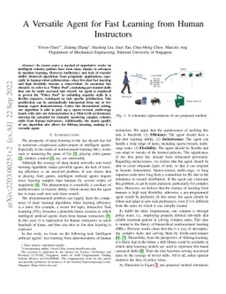 A Versatile Agent for Fast Learning from Human Instructors