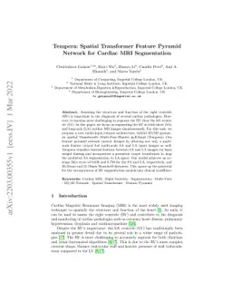 Tempera: Spatial Transformer Feature Pyramid Network for Cardiac MRI
  Segmentation