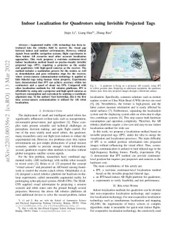 Indoor Localization for Quadrotors using Invisible Projected Tags