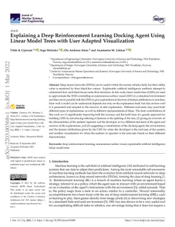 Explaining a Deep Reinforcement Learning Docking Agent Using Linear
  Model Trees with User Adapted Visualization