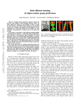 Data-efficient learning of object-centric grasp preferences