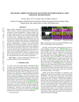 Boundary Corrected Multi-scale Fusion Network for Real-time Semantic
  Segmentation