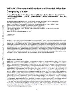 WEMAC: Women and Emotion Multi-modal Affective Computing dataset